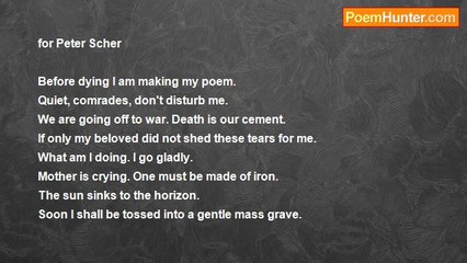 Alfred Lichtenstein - Farewell (Shortly Before Departing For The Theater Of War)