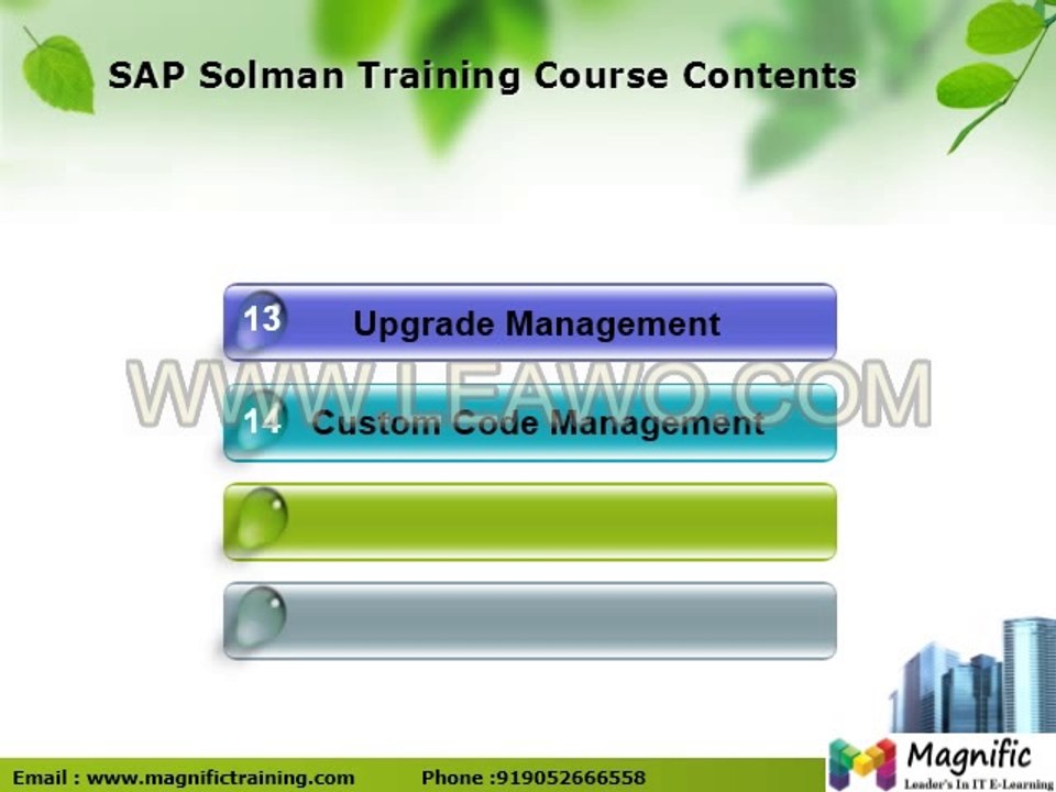 Solution Manager - Certification  Overview  Tutorial online training in mumbai and pune