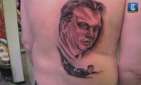 Un Hollandais se fait tatouer la tête de Van Gaal et Van Persie sur tout le dos !