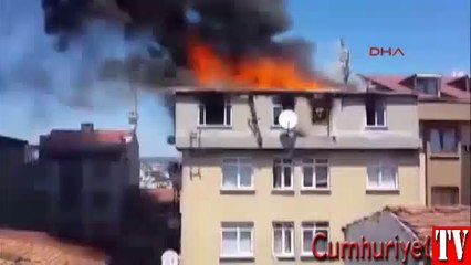 Kağıthane'de korkutan alevler