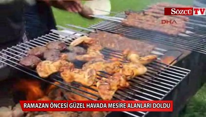 Ramazan öncesi güzel havada ziyafet