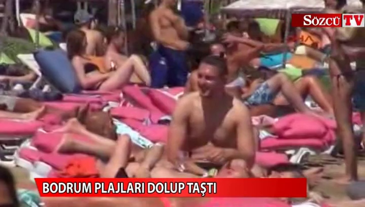Bodrum plajları doldu taştı
