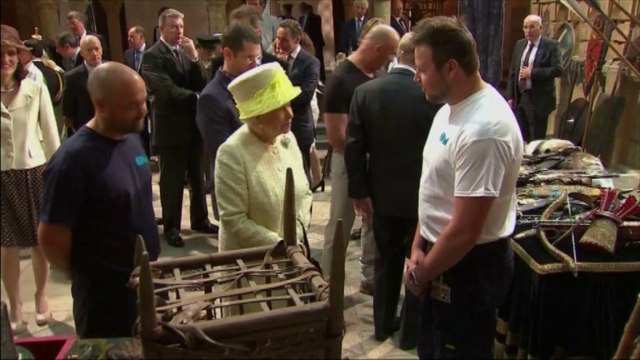 La reine Elizabeth II dans les studios de Game Of Thrones