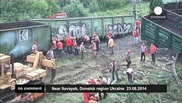 Russian freight train derailed in Ukraine