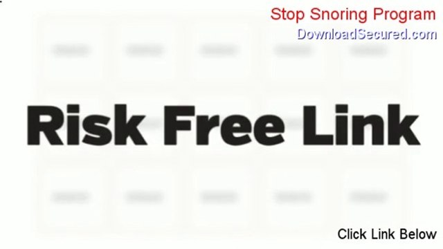 Stop Snoring Program Free Download (Instant Download)