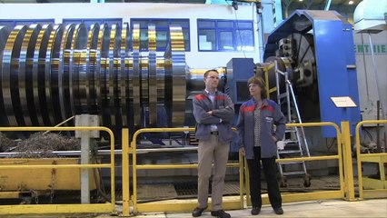 Visite du PDG de General Electric à l'usine Alstom de Belfort