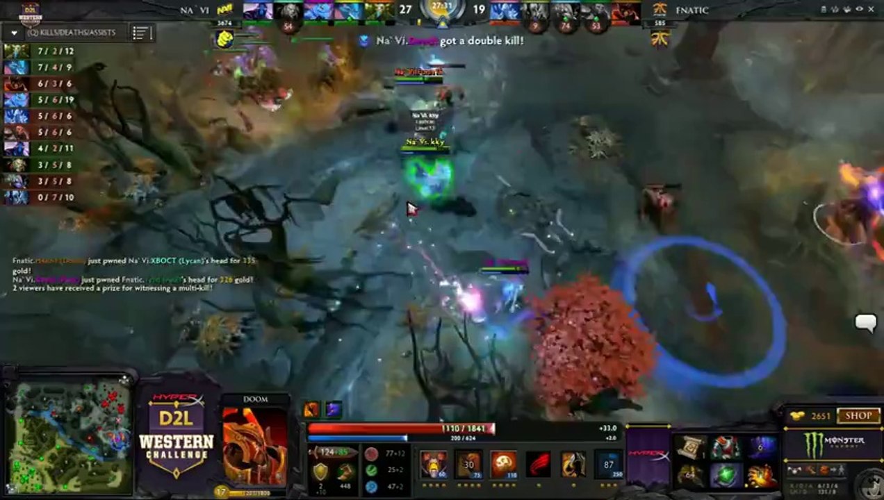 HyperX D2L Western Challenge Playoffs - Fnatic vs Na'Vi (Game 2)