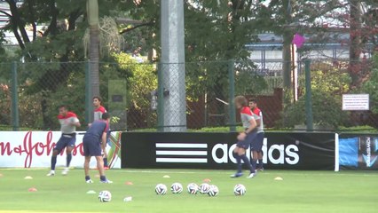 The U.S. trained for their clash against Germany