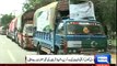Dunya News - Punjab govt dispatches 50 trucks of food items for IDPs