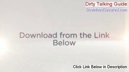 Dirty Talking Guide Download - Instant Download