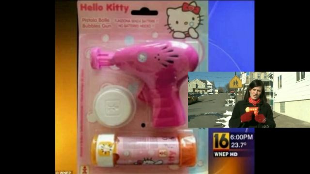 4 MIN NEWS TAT'S Girl, 5, suspended from kindergarten for ten days after threatening to 'shoot' friend with pink Hello Kitty bubble gun