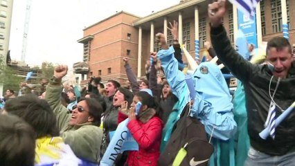 Montevidéu em festa após classificação uruguaia