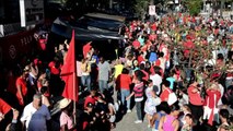 Sem-teto fazem manifestação em São Paulo