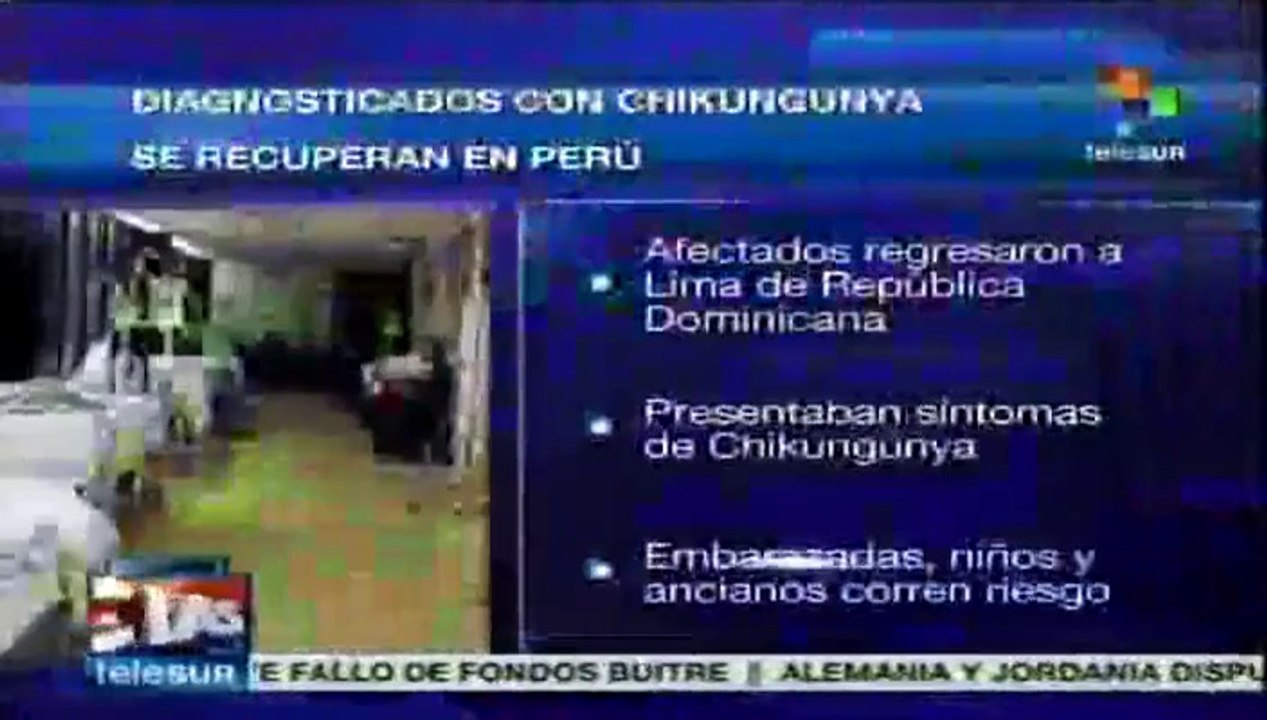 Dos casos de infectados con virus chikungunya en Perú