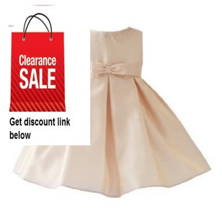 Cheap Deals KID Collection Baby-Girls Shimmering Metallic Box Pleat Rhinestone Party Dress Review