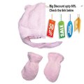 Cheap Deals Baby Infant Girls Velboa Plush Cozie Hat with Ears and Mitten Set by Carters Review