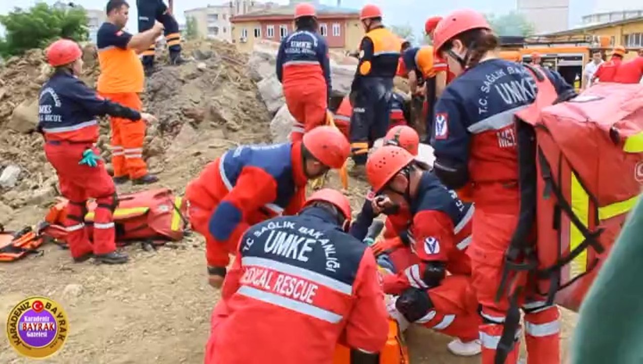 ORDUDA DEPREM TATBİKATI-KARADENİZ BAYRAK GAZETESİ/AHMETBAYRAK
