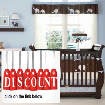 Best Price Blue Elephant 5 Piece Baby Crib Bedding Set with Bumper by Carters Review