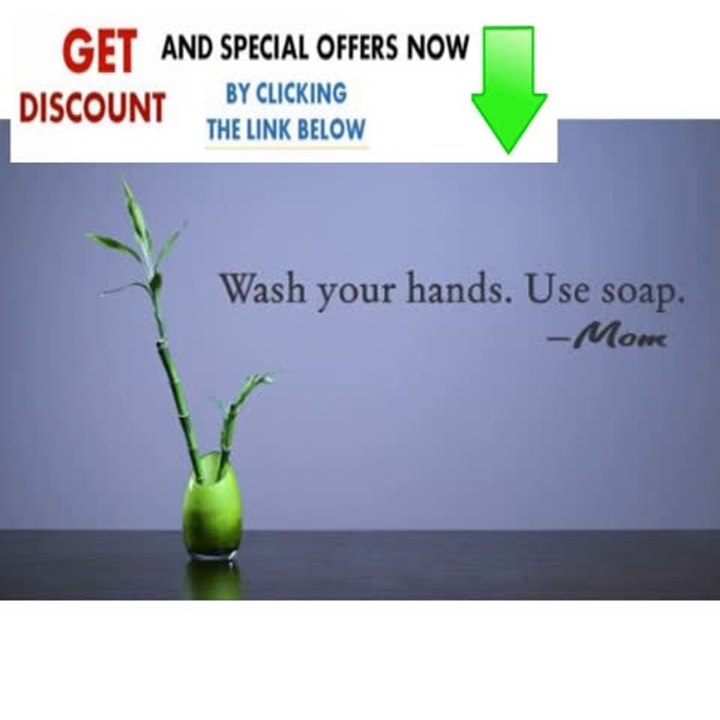 Best Price Wash your hands. Use Soap. Mom Vinyl Wall Decals Quotes Sayings Words Art Decor Lettering Vinyl Wall Art Inspirational Uplifting Review