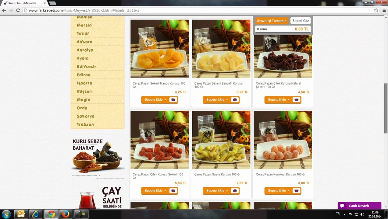Çerez Pazarı Tutti Frutti Meyve Kurusu 100 Gr