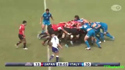 La mêlée japonaise atomise celle de l'Italie