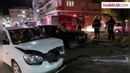 16 Yaşındaki Sürücü Polis Otosu ile Çarpıştı