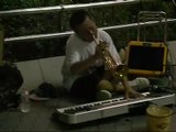 Brilliant street musician in Osaka, Japan こまつ