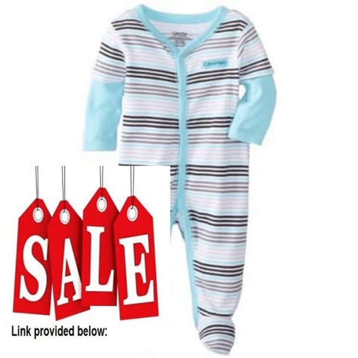 Cheap Deals Calvin Klein Baby-Boys Newborn and Blue Stripes Twofer Stretchie Review
