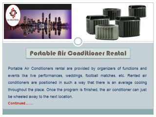 Hire Portable Air Conditioner In Perth