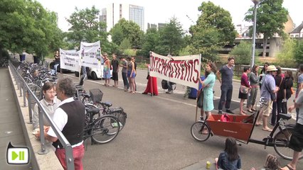 Manifestation : intermittents du spectacle devant Arte