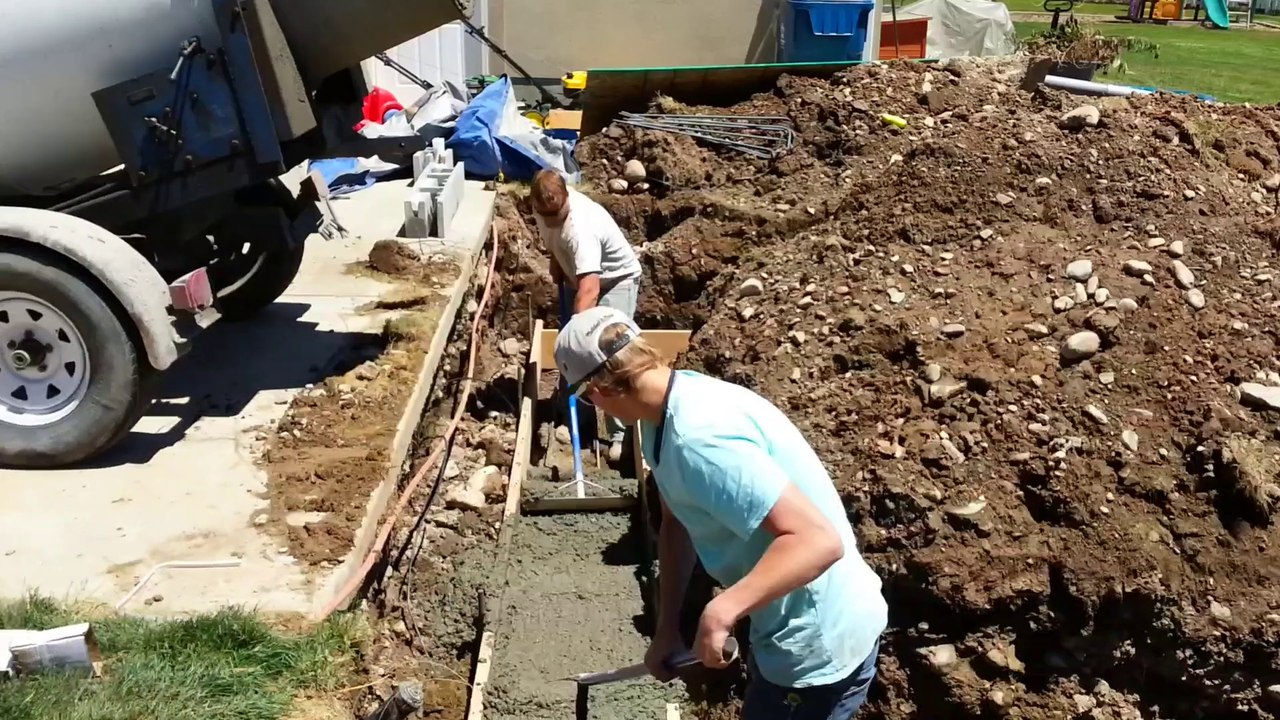 Pouring Footings for the Construction of a Small Detached Garage