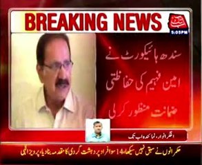 Sindh High Court grants protective bail to Amin Fahim