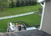 Amazing Basketball Shot Scored Over Rooftop