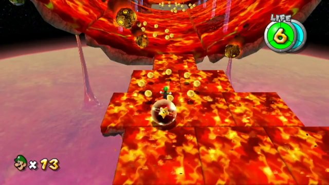 Super Luigi Galaxy 100% Walkthrough - Part 13 - Dreadnought & Melty Molten Galaxies