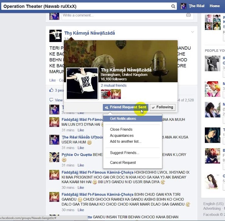 #NAWABZADA APNI POST SA CHUD K FARAR TYMNG D3KH LO IS K LAST COM3NT KI :D