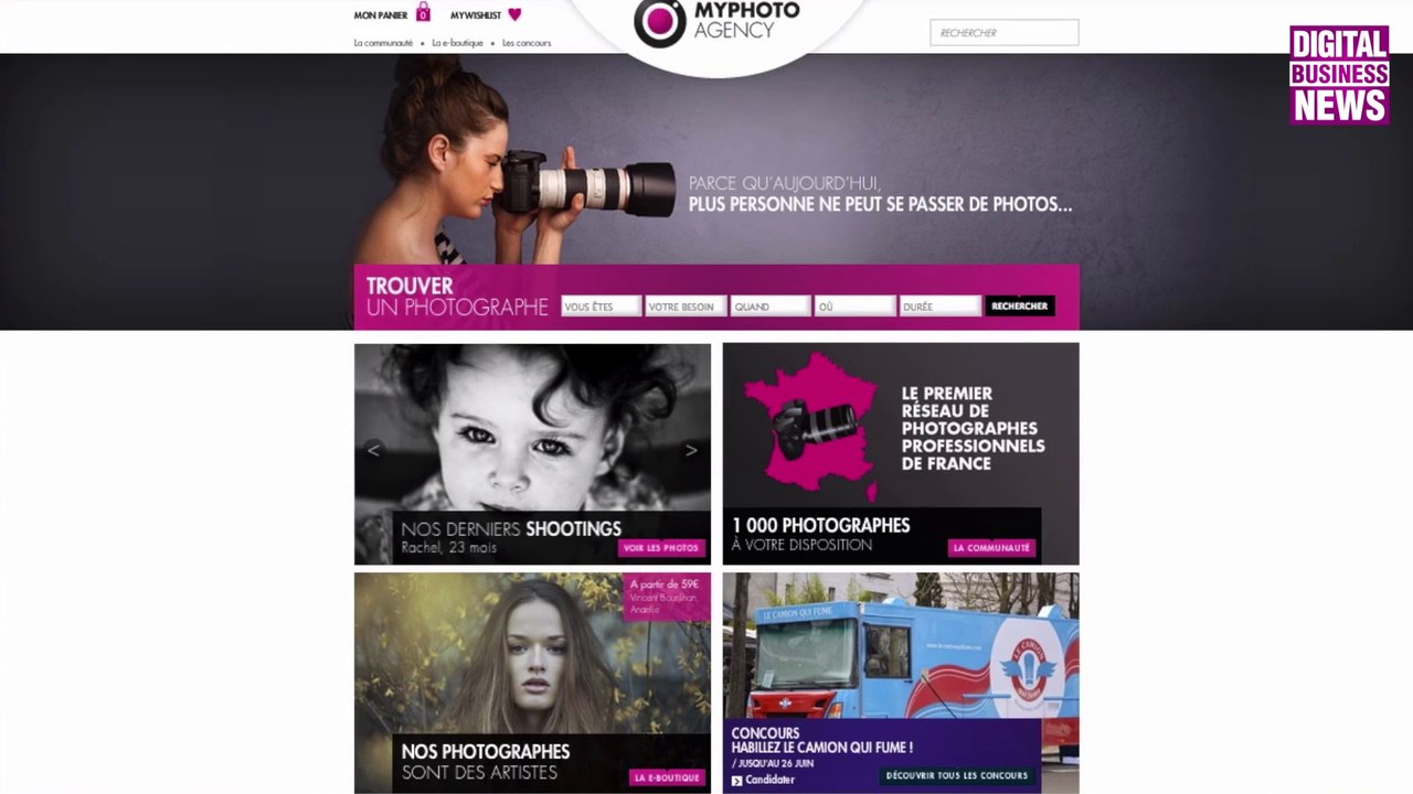 Myphotoagency devient la 1ère plate-forme d'intermédiation entre des photographes et des clients !
