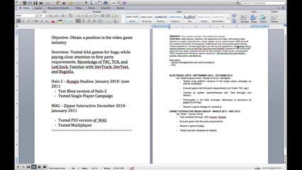 How To Become a Video Game Tester Part One Making a Resume