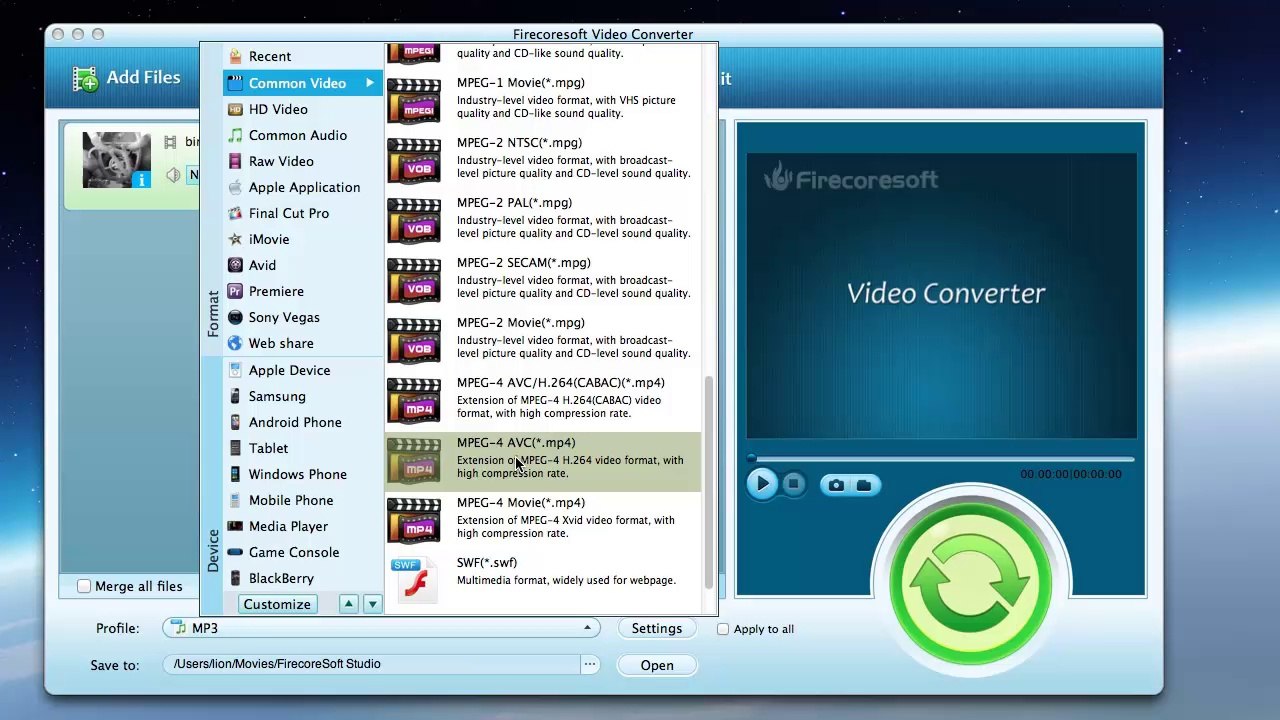 How to Convert AVI to MP4 on mac/windows