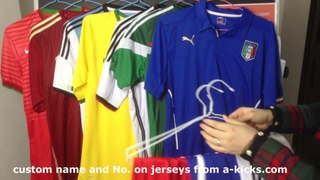 2014 FIFA Brazil World Cup National Team Soccer Jerseys of Brazil, Portugal, Argentina, Germany, Spain, France