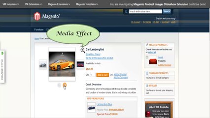 Magento product image slide