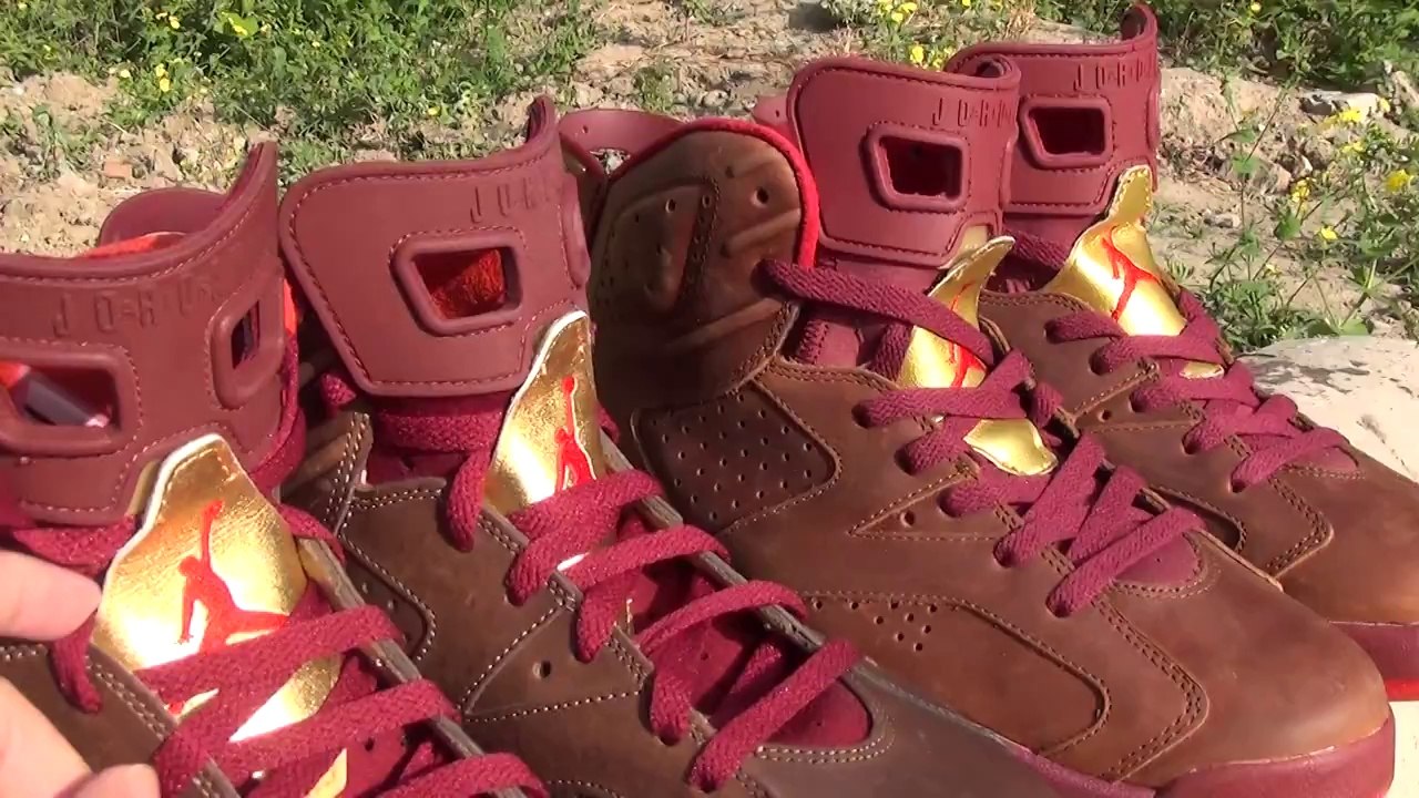 Free Shipping! Air Jordan 6 Championship Cigar Unauthorized VS super perfect verison AAA