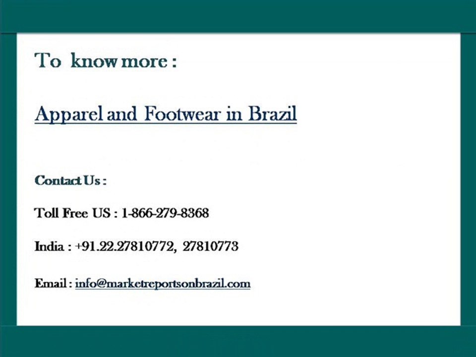 Apparel and Footwear in Brazil