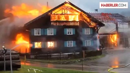 Almanya'da Büyük Bir Çiftlik Evi Yandı