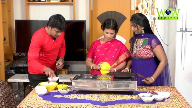 Tomato Masala Dosa - Takkali Dosa Indian Recipe - Street Food