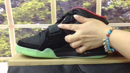 Max Perfect Air Yeezy 2 Black "Solar Red" First Review +Free Shipping