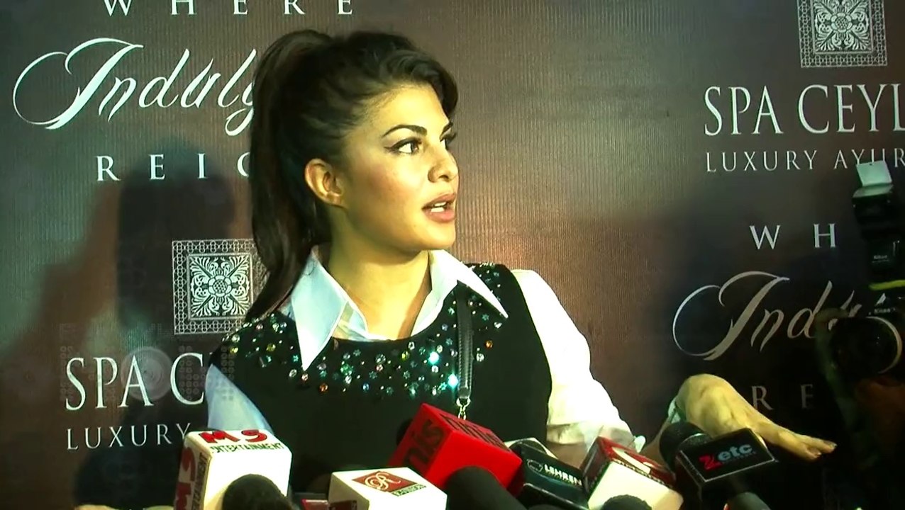 Kick Heroine Jacqueline Fernandez In Black At Spa Ceylon