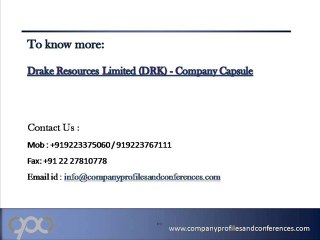 Drake Resources Limited (DRK) - Company Capsule