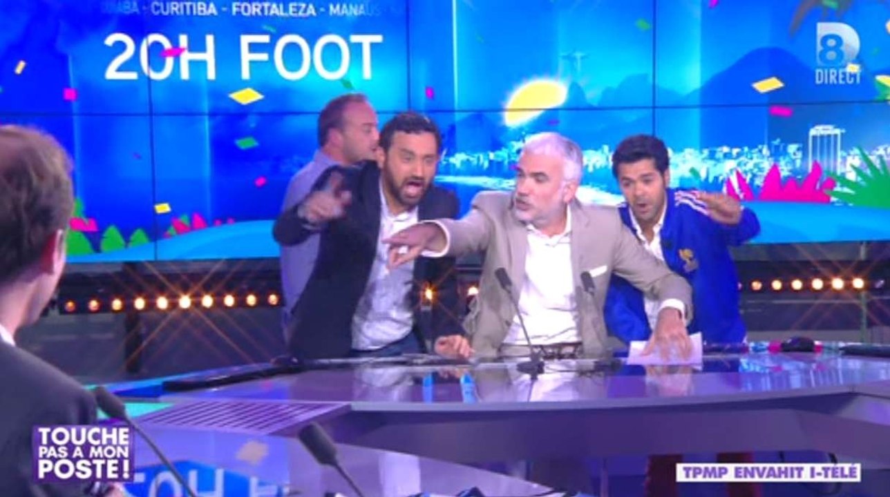 Jamel Debbouze et Cyril Hanouna pertubent le direct d'I-Télé - ZAPPING PEOPLE DU 26/06/2014