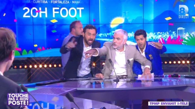 Jamel Debbouze et Cyril Hanouna pertubent le direct d'I-Télé - ZAPPING PEOPLE DU 26/06/2014