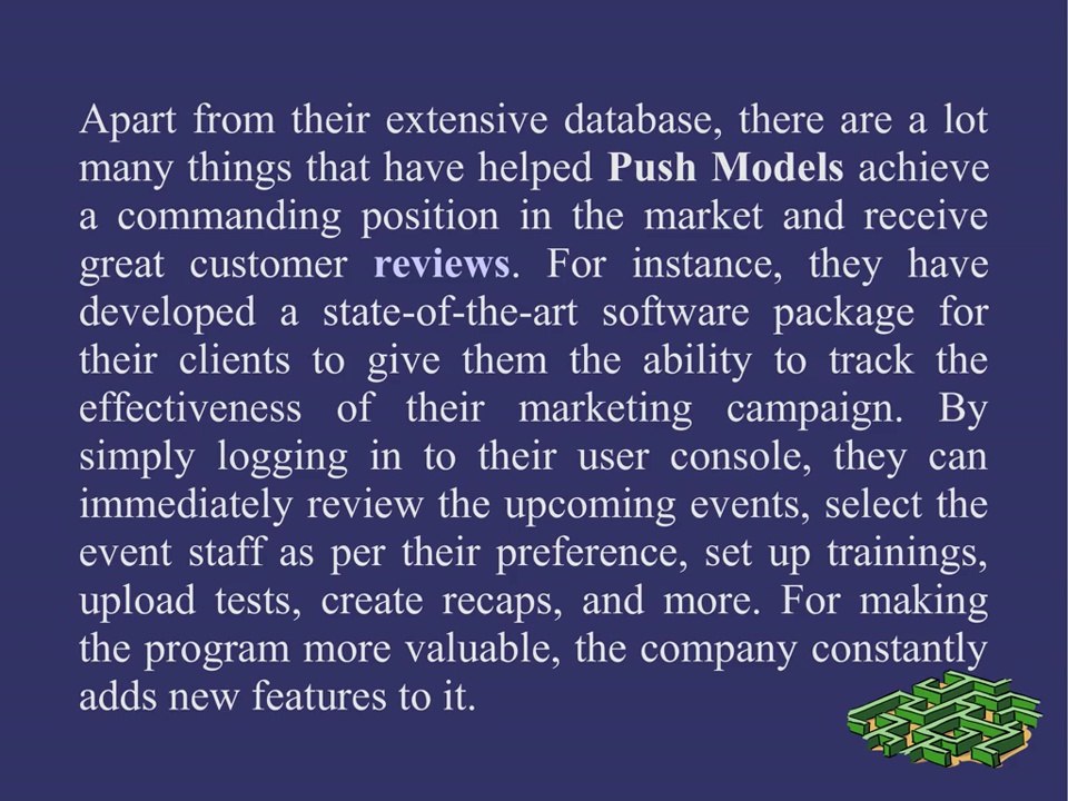 Push Models Offers World-Class Event Staffing Services